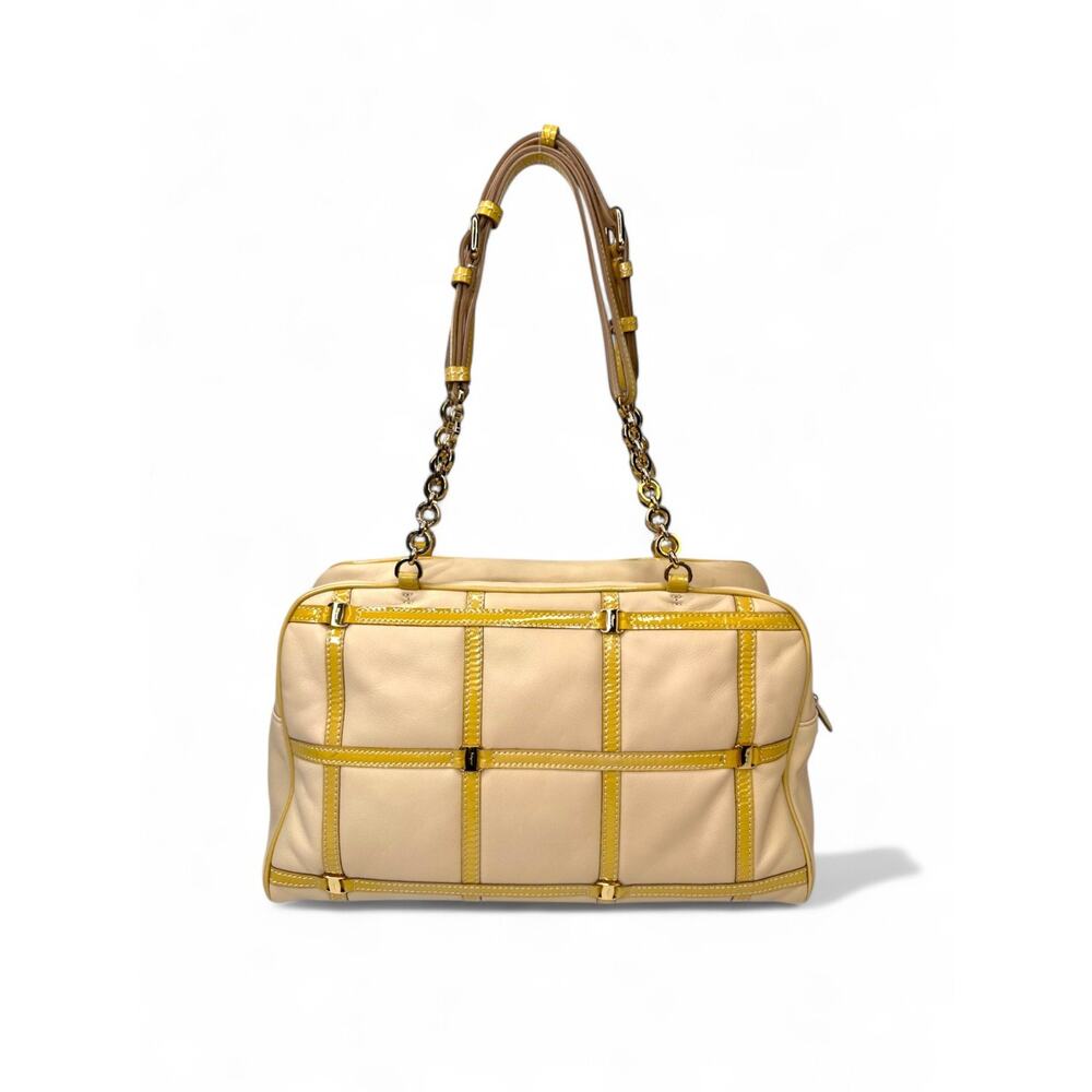 Salvatore Ferragamo Vara Quilted Soft Leather Chain Square Satchel Bag